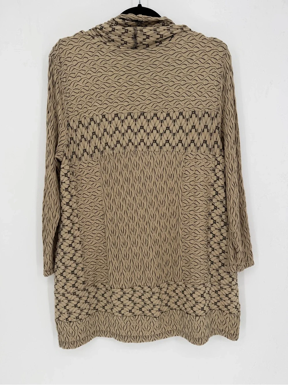 Ali Miles mixed-media cowl neck tunic top - Picture 3 of 3